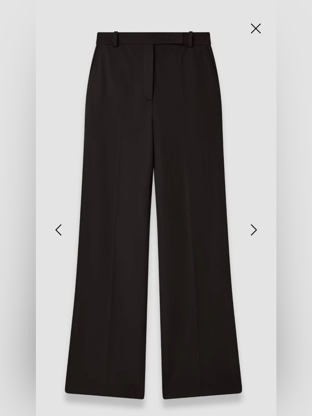 Joseph Yukio Gabardine Stretch Trousers high-rise wide leg size 44 large $625